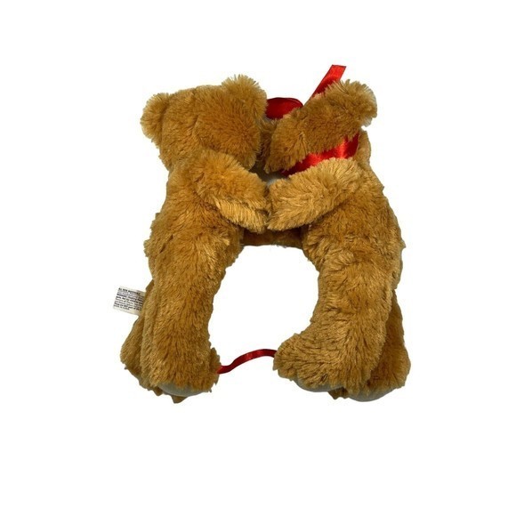 Progressive Plush Bear Couple In Love Red Ribbon Valentine‎ Connected Twiins - Picture 6 of 7